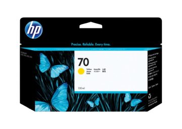 Cartouche d&rsquo;encre jaune originale HP 70 – C9454A
