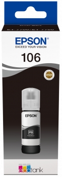 Epson 106 Bouteille d'encre photo noire originale - C13T00R140