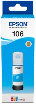 Epson 106 Bouteille d'encre cyan originale - C13T00R240