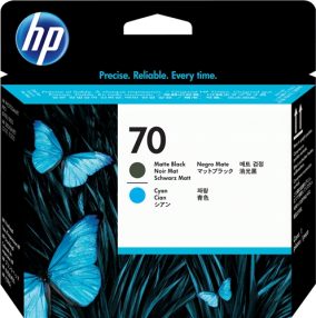 Tête d&rsquo;impression originale HP 70 noir mat/cyan – C9404A