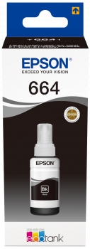 Bouteille d'encre noire originale Epson T6641 - C13T664140