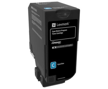 Lexmark CS720/CS725/CX725 Cartouche de toner cyan d&rsquo;origine – 74C20C0