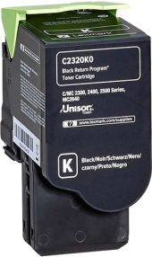 Lexmark C2325/C2425/C2535/MC2325/MC2425/MC2535/MC2640 Cartouche de toner original noir – C2320K0