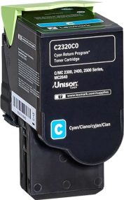 Lexmark C2325/C2425/C2535/MC2325/MC2425/MC2535/MC2640 Cartouche de toner cyan d&rsquo;origine – C2320C0