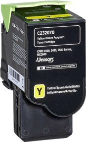 Lexmark C2325/C2425/C2535/MC2325/MC2425/MC2535/MC2640 Cartouche de toner jaune d&rsquo;origine – C2320Y0