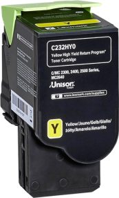 Lexmark C2325/C2425/C2535/MC2325/MC2425/MC2535/MC2640 Cartouche de toner jaune d&rsquo;origine – C232HY0