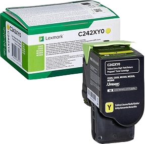 Lexmark C2425/C2535/MC242525/MC2535/MC2640 Cartouche de toner jaune d&rsquo;origine – C242XY0