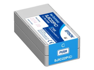 Epson SJIC22P Cartouche d&rsquo;encre cyan originale – C33S020602/SJIC22P(C)