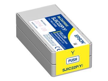 Epson SJIC22P Cartouche d&rsquo;encre jaune originale – C33S020604/SJIC22P(Y)