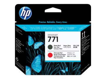 Tête d&rsquo;impression originale HP 771 – Noir mat, rouge chromatique – CE017A