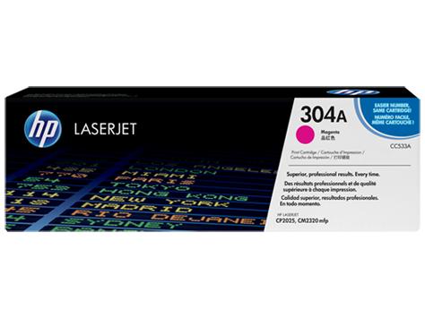 HP CC533A Cartouche de Toner Magenta Originale - 304A