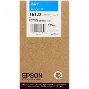 Cartouche d&rsquo;encre cyan originale Epson T6122 – C13T612200