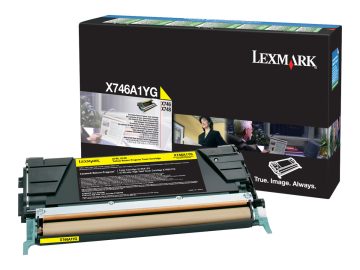 Lexmark X746/X748 Cartouche de toner jaune d&rsquo;origine – X746A1YG