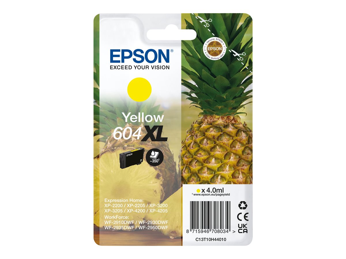 Cartouche d'encre jaune originale Epson 604XL - C13T10H44010