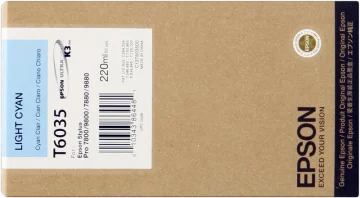 Cartouche d&rsquo;encre cyan clair originale Epson T6035 – C13T603500