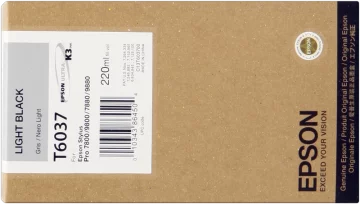 Cartouche d&rsquo;encre noire légère originale Epson T6037 – C13T603700