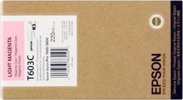 Epson T603C Magenta Light Cartouche d&rsquo;encre originale – C13T603C00