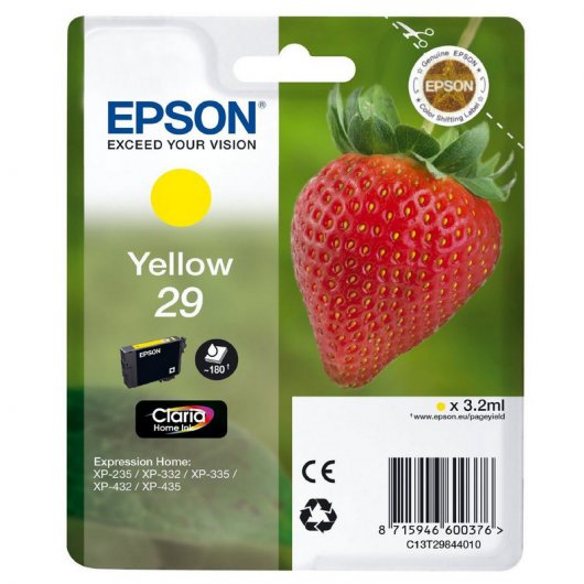 Cartouche d'encre originale Epson T2984 (29) jaune - C13T29844012