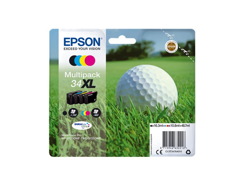 Epson T3476 Pack de 4 cartouches d'encre originales - C13T34764010