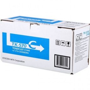 Kyocera TK570C Cartouche de Toner Cyan Originale – 1T02HGCEU0/TK570C