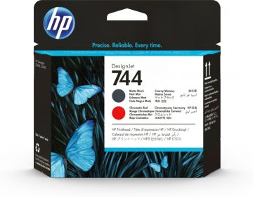 HP F9J88A Tête d’impression originale noir mat et rouge – 744