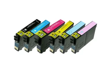 Pack 6 cartouches compatibles Epson T2438XL / T2438 (24XL) – C13T24384011 – (Série éléphant) – Noire + cyan + magenta + jaune