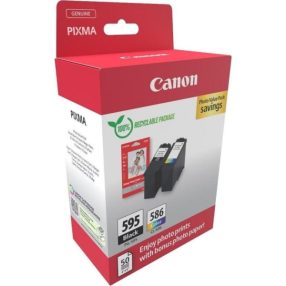 Canon PG-595/CL-586 Multipack de 2 cartouches d’encre originales + 50 feuilles de papier photo – 7171C004