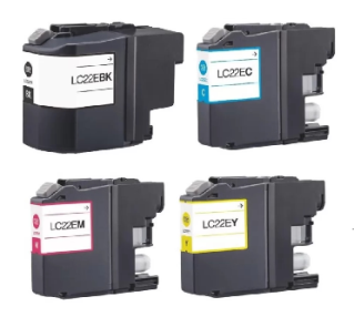 Pack 4 cartouches compatibles Brother LC22E – 4 couleurs