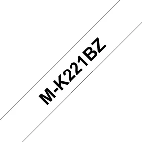 Brother MK221BZ Ruban adhésif générique non laminé – Texte noir sur fond blanc – Largeur 9 mm x 8 mètres