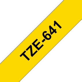 Brother TZe641 Ruban adhésif laminé générique – Texte noir sur fond jaune – Largeur 18 mm x 8 mètres