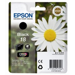 Epson T1801 (18) Cartouche d’encre noire originale – C13T18014012
