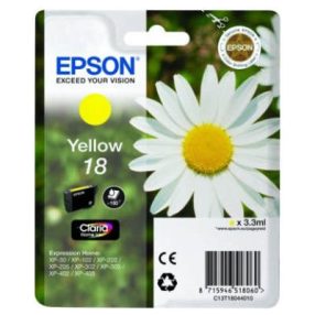 Epson T1804 (18) Cartouche d’encre jaune originale – C13T18044012