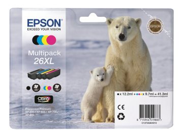 Epson T2636 (26XL) Pack de 4 cartouches d’encre originales – C13T26364010