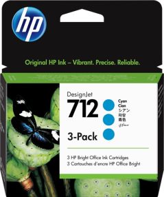 Cartouches d&rsquo;encre HP 712 Cyan – 3ED77A