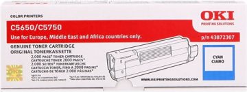 OKI C5650/C5750 Cartouche de Toner Cyan Originale – 43872307