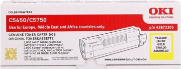 OKI C5650/C5750 Cartouche de toner jaune originale – 43872305