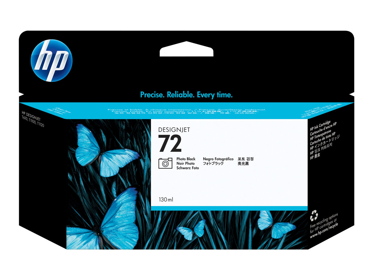 Cartouche d'encre photo originale noire HP 72 - C9370A