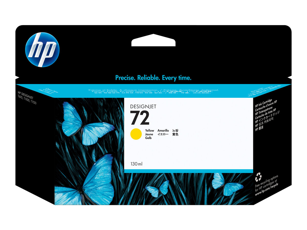 Cartouche d'encre jaune originale HP 72 - C9373A