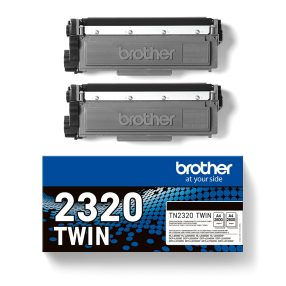 Brother TN2320 Noir Pack de 2 cartouches de toner originales – TN2320TWIN