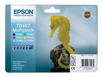 Epson T0487 6 Pack cartouches d’encre originales – C13T04874010