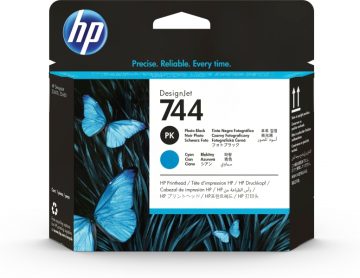 HP F9J86A Tête d’impression originale noir photo et cyan – 744