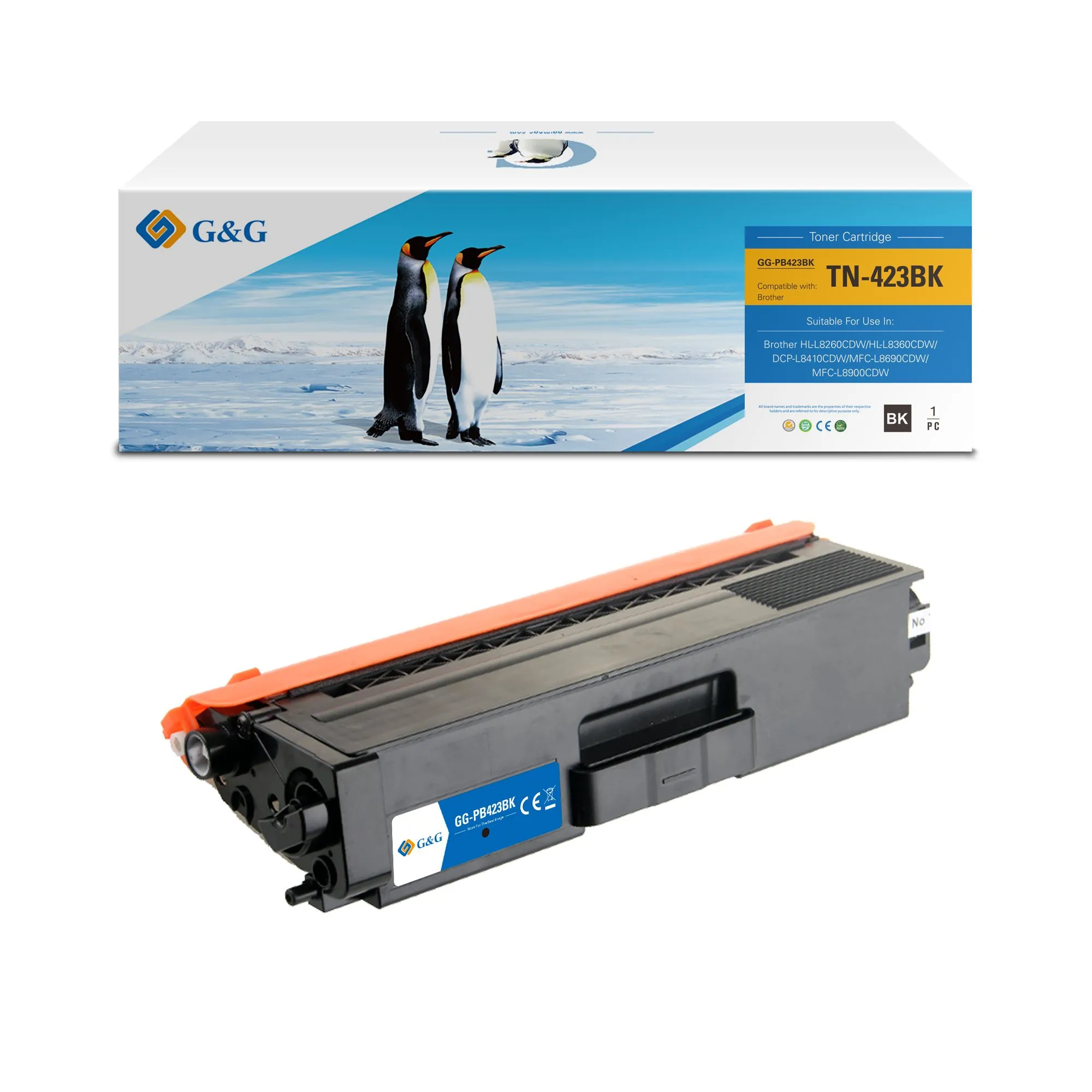 Toner Premium marque G&G compatible Brother TN426BK / TN423BK / TN421BK - Noir