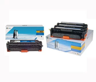 Pack de 4 toners Premium marque G&G compatible HP CE410X / CE411A / CE412A / CE413A – Noir + cyan + magenta + jaune