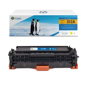 Toner Premium marque G&G compatible HP CF382A / 312A – Jaune