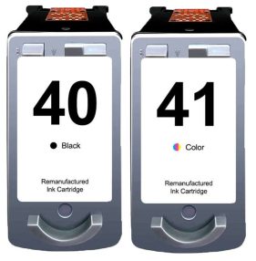Pack de 2 cartouches compatibles Canon PG-40 noire + Canon CL-41 couleur