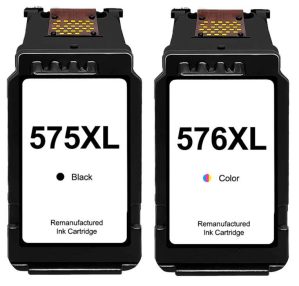 Pack de 2 cartouches compatibles Canon PG-575XL noire + Canon CL-576XL couleur