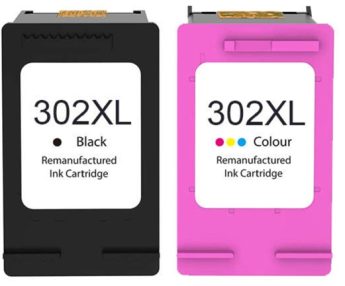 Pack de 2 cartouches compatibles HP 302XL noire + HP302XL couleur