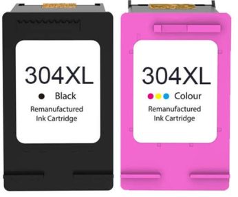 Pack de 2 cartouches compatibles HP 304XL noire + HP304XL couleur