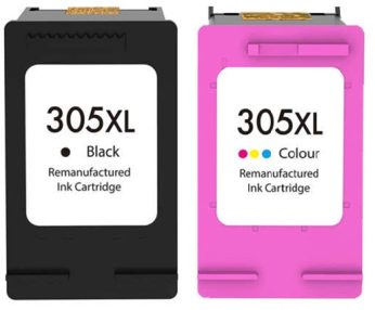 Pack de 2 cartouches compatibles HP 305XXL noire + HP305XXL couleur