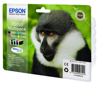 Epson T0895 Pack de 4 cartouches d’encre originales – C13T08954010